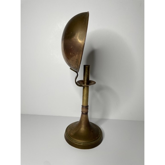 1960s vintage 19” sarreid brass candlestick‎ holder with reflector - Picture 4 of 5